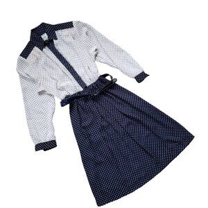 VINTAGE Polka Dot Dress Petites By Wili Women's 8